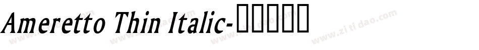 Ameretto Thin Italic字体转换